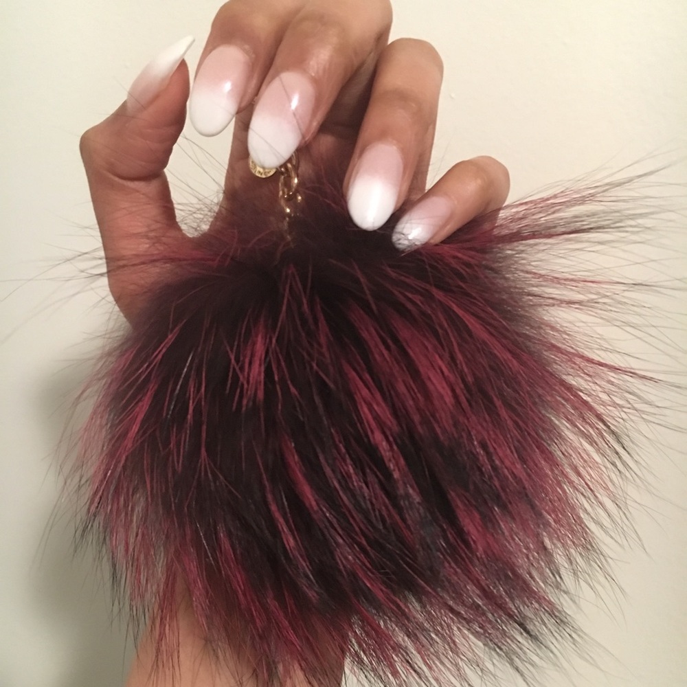 Michael Kors Fur Pom Pom Keychain Fob